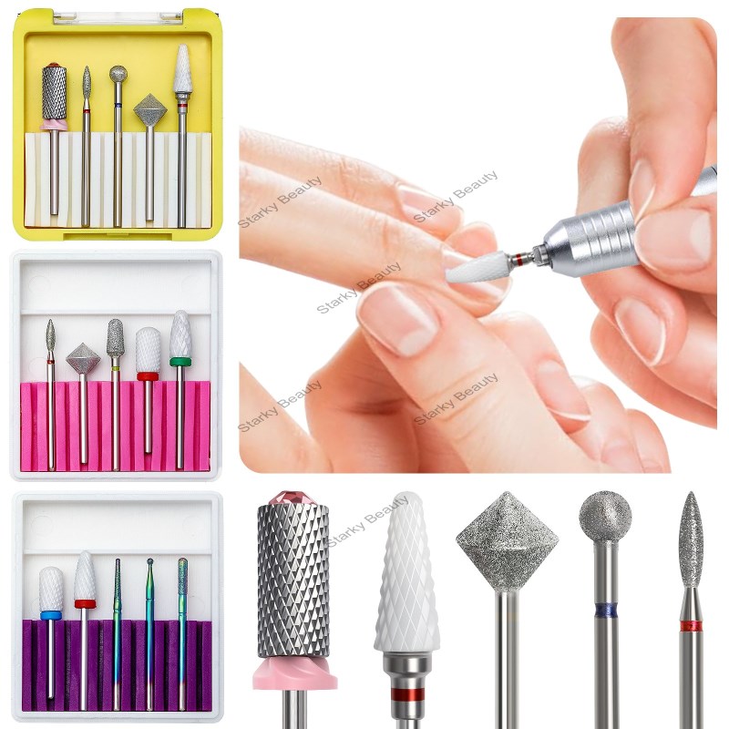 Nail polish polishing head tool alloy ceramic nail polish polishing head set polishing tool wholesal