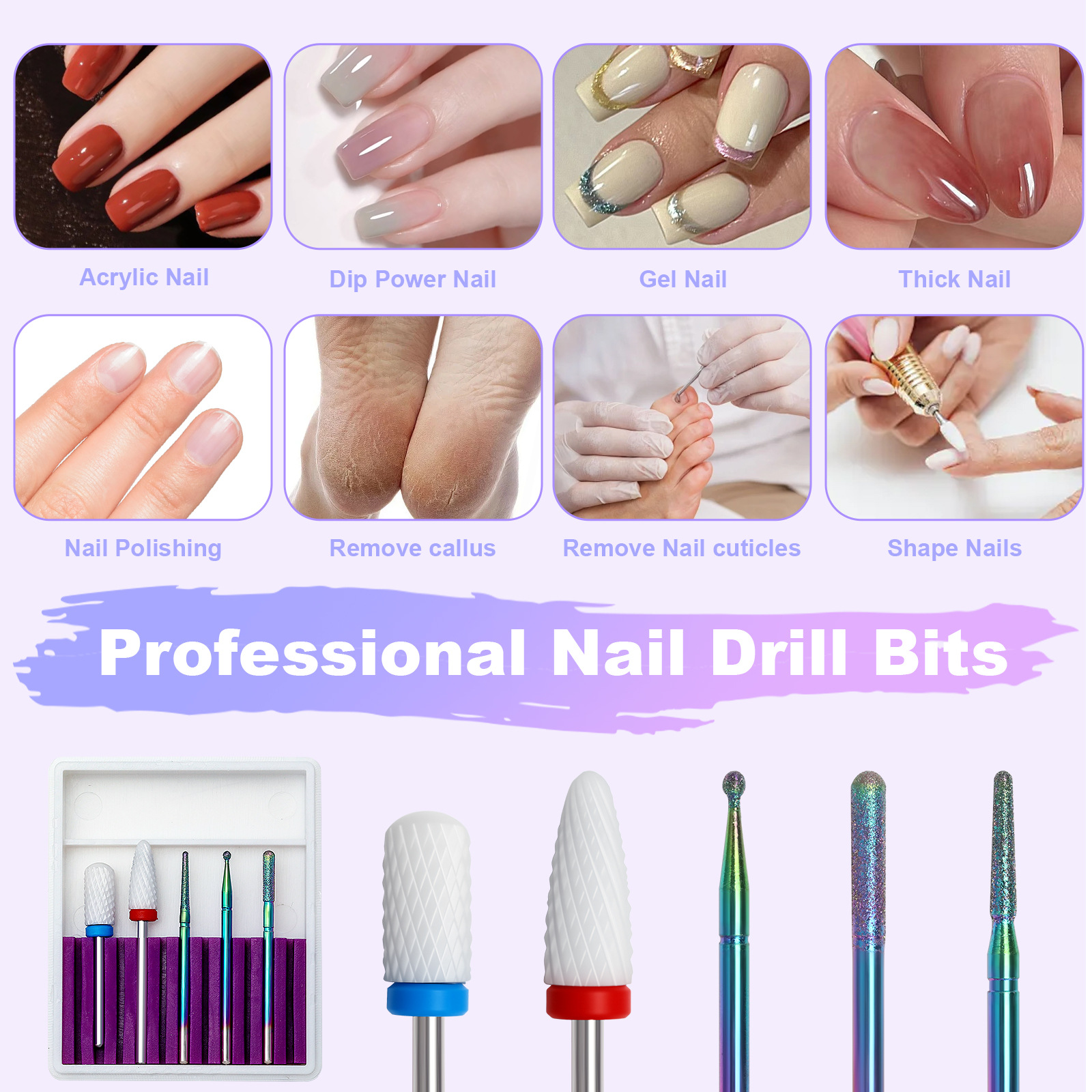nail polish polishing head tool alloy ceramic nail polish polishing head set polishing tool wholesal