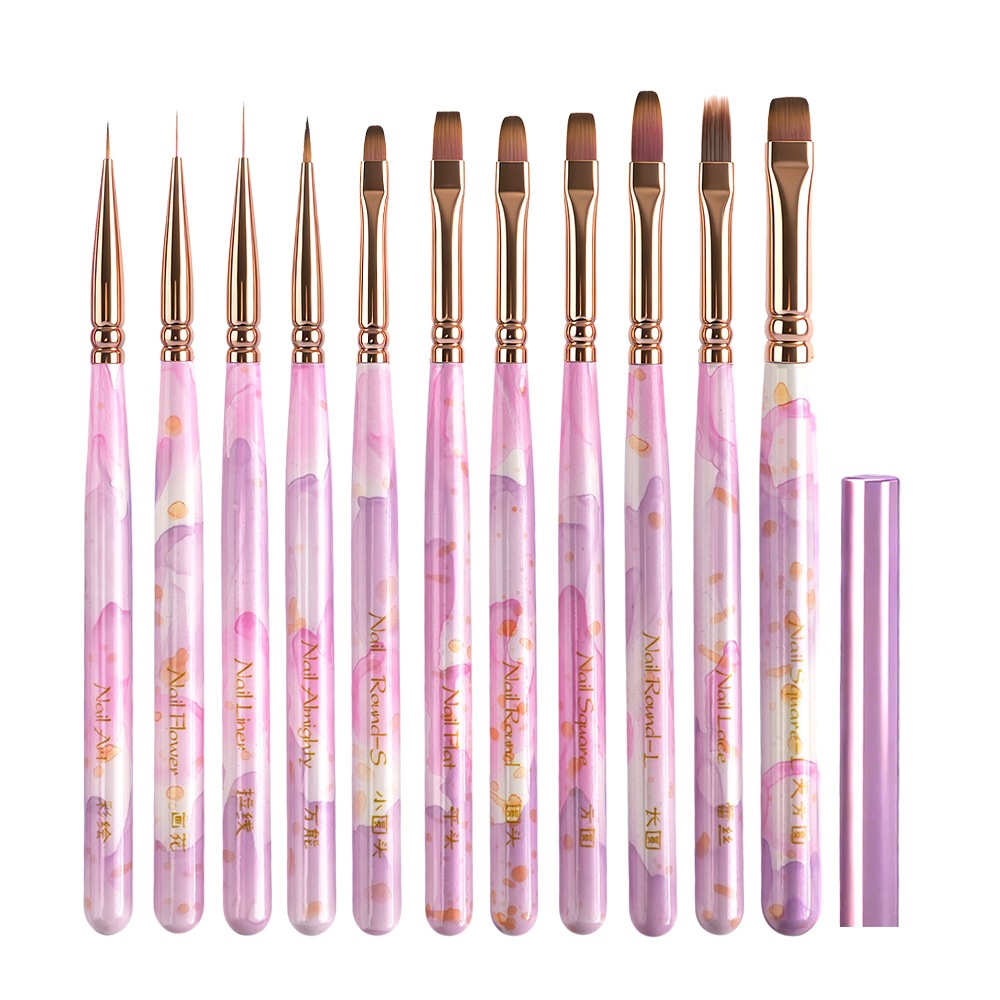 wooden handle pulling pen small round head pen color drawing pen gradient universal pen sweeping pen