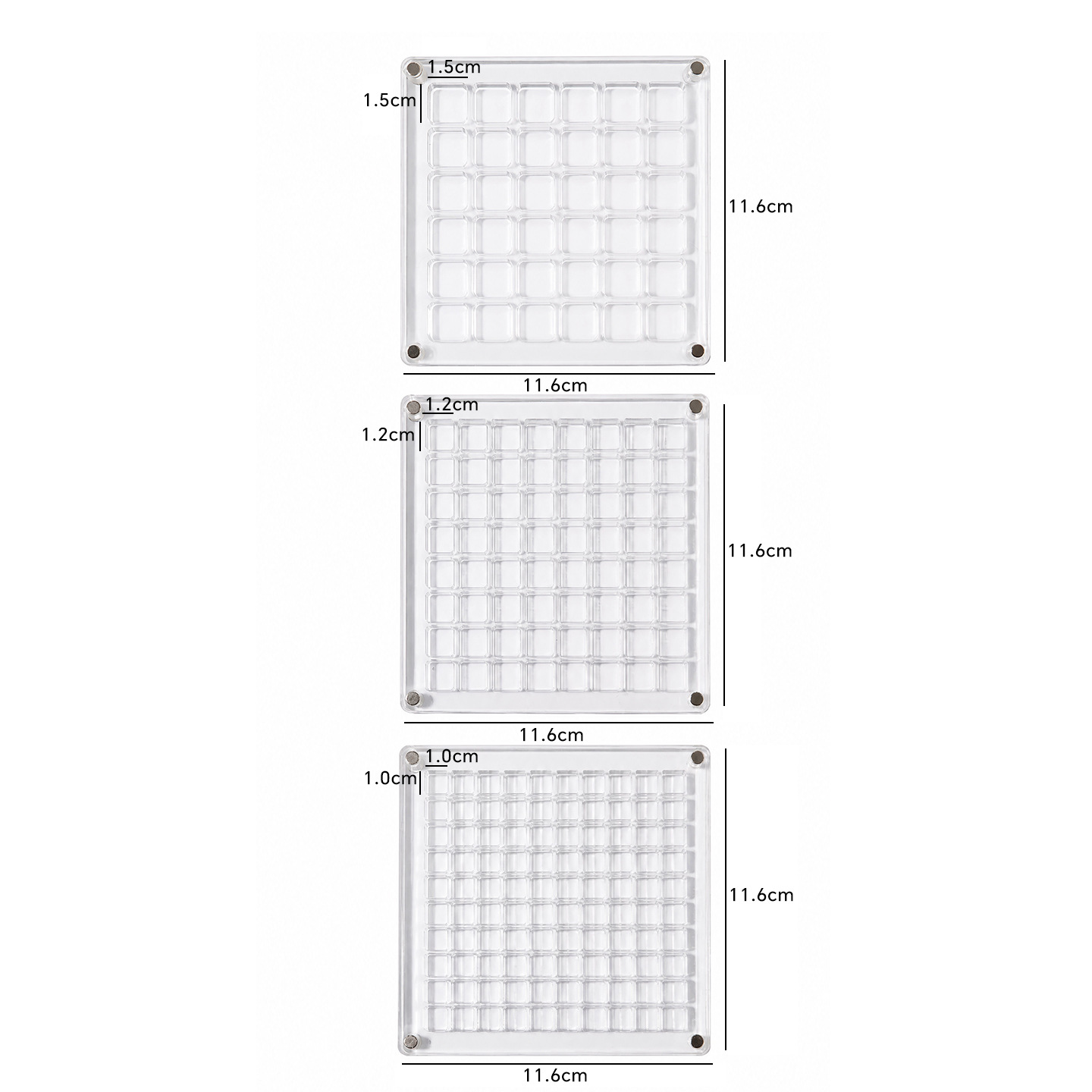 nail art 36 grid acrylic drill box 64 grid 100 grid transparent jewelry storage box magnet cover